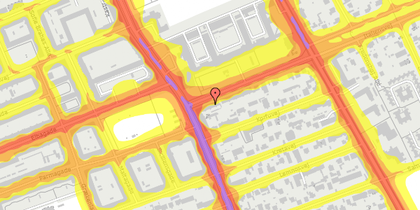 Trafikstøjkort på Italiensvej 4, st. th, 2300 København S