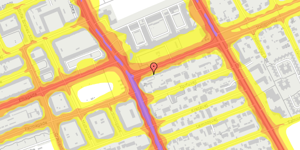 Trafikstøjkort på Italiensvej 6, kl. th, 2300 København S