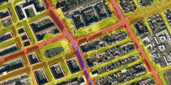 Trafikstøjkort på Italiensvej 6, 1. tv, 2300 København S