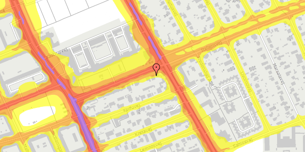 Trafikstøjkort på Italiensvej 28, st. , 2300 København S