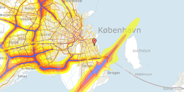 Trafikstøjkort på Italiensvej 33, 2300 København S