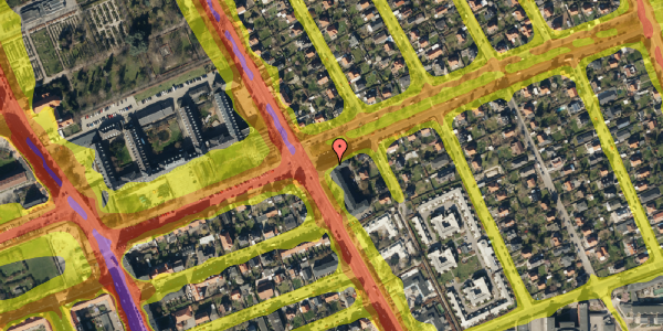 Trafikstøjkort på Italiensvej 36A, st. th, 2300 København S