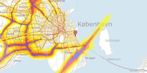 Trafikstøjkort på Italiensvej 47, 2300 København S