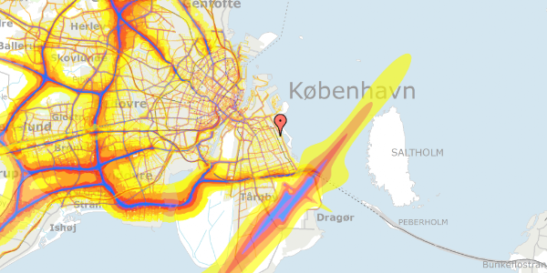 Trafikstøjkort på Italiensvej 51, 2300 København S