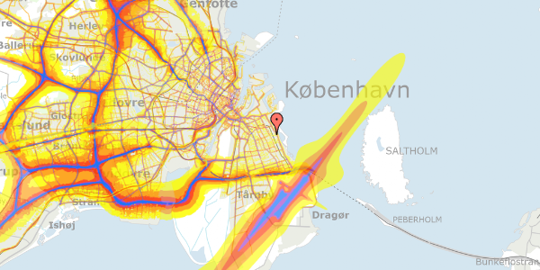 Trafikstøjkort på Italiensvej 55, 2300 København S