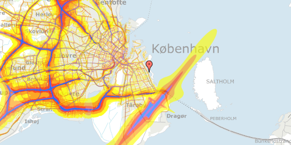 Trafikstøjkort på Italiensvej 65B, 2300 København S