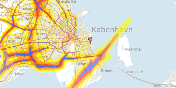 Trafikstøjkort på Italiensvej 67, 2300 København S