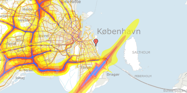 Trafikstøjkort på Italiensvej 73, 2300 København S