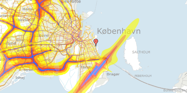 Trafikstøjkort på Italiensvej 80, 2300 København S