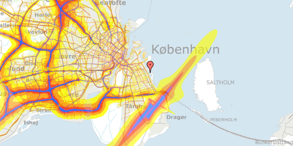 Trafikstøjkort på Italiensvej 81, 2300 København S