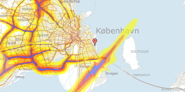 Trafikstøjkort på Italiensvej 82, 2300 København S