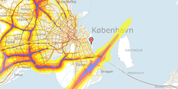 Trafikstøjkort på Italiensvej 85, 2300 København S