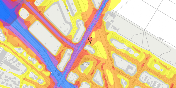 Trafikstøjkort på Jagtvej 14A, st. tv, 2200 København N