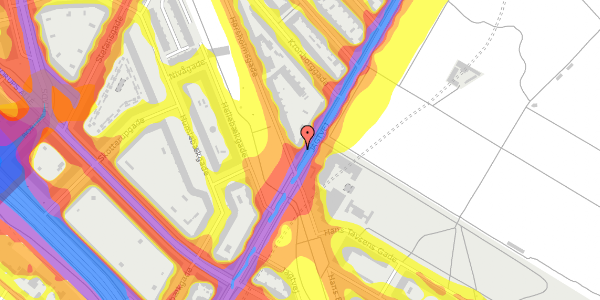 Trafikstøjkort på Jagtvej 23B, 3. , 2200 København N