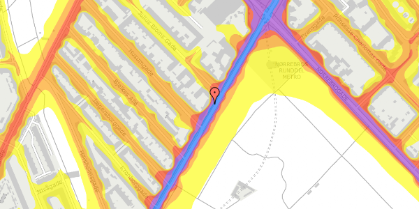 Trafikstøjkort på Jagtvej 51, 2. th, 2200 København N