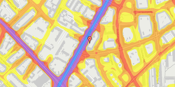 Trafikstøjkort på Jagtvej 68, st. tv, 2200 København N