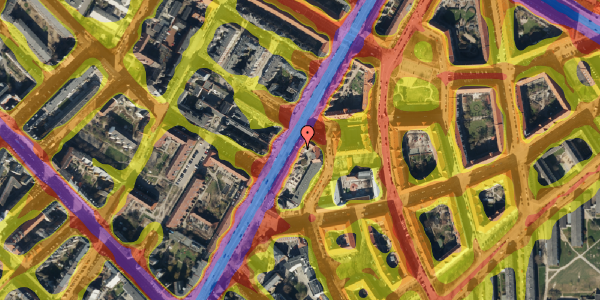 Trafikstøjkort på Jagtvej 74, 2. th, 2200 København N