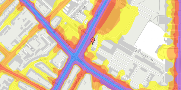 Trafikstøjkort på Jagtvej 120, 1. 109, 2200 København N