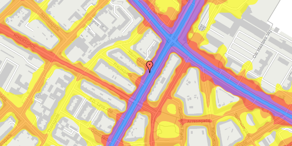 Trafikstøjkort på Jagtvej 137, 1. tv, 2200 København N