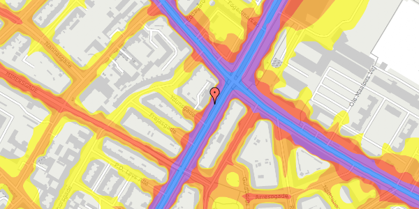 Trafikstøjkort på Jagtvej 141, 5. a, 2200 København N