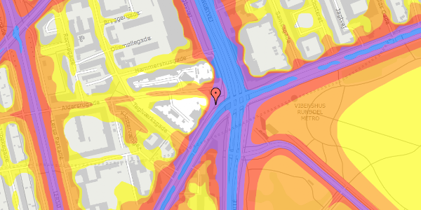 Trafikstøjkort på Jagtvej 171, st. mf, 2100 København Ø