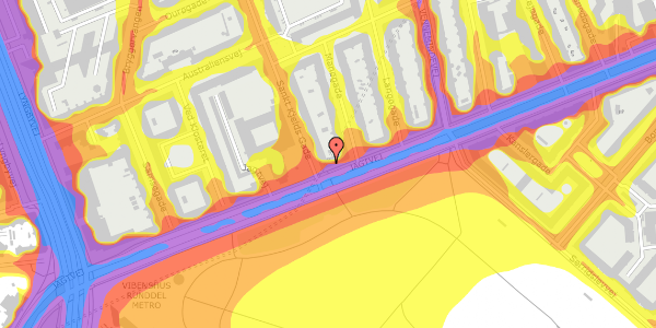 Trafikstøjkort på Jagtvej 185, 4. , 2100 København Ø