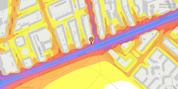 Trafikstøjkort på Jagtvej 193, kl. 1, 2100 København Ø