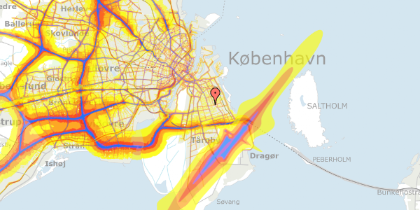 Trafikstøjkort på Jansvej 1, st. 3, 2300 København S