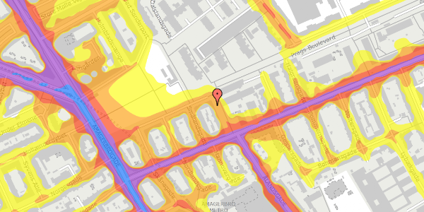 Trafikstøjkort på Jemtelandsgade 2, st. th, 2300 København S