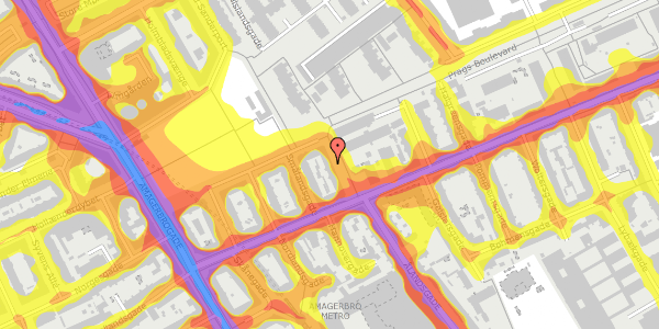 Trafikstøjkort på Jemtelandsgade 4, st. tv, 2300 København S