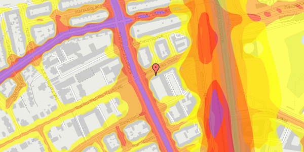 Trafikstøjkort på Jens Munks Gade 4, st. th, 2100 København Ø