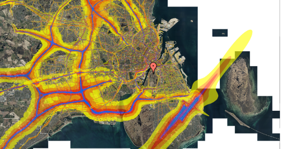 Trafikstøjkort på Jens Otto Krags Gade 17, 3. 2, 2300 København S