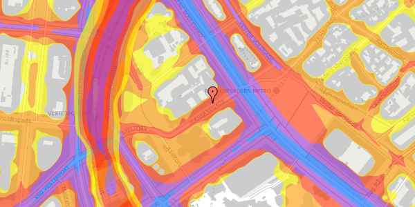 Trafikstøjkort på Jernbanegade 4, 2. th, 1608 København V