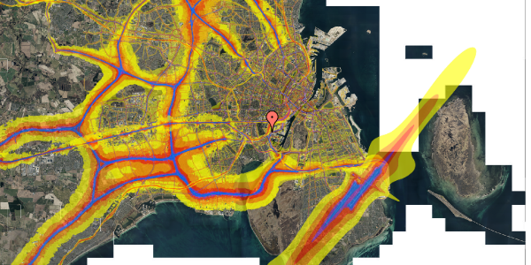 Trafikstøjkort på Johan Kellers Vej 26, st. th, 2450 København SV