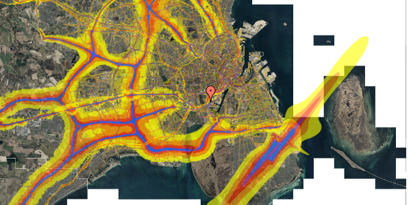 Trafikstøjkort på Johan Kellers Vej 33, 4. th, 2450 København SV