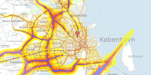 Trafikstøjkort på Julius Bloms Gade 10, 3. th, 2200 København N