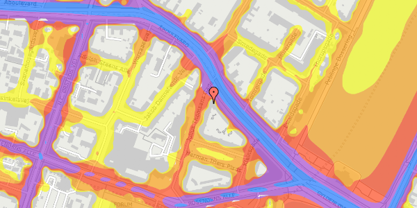 Trafikstøjkort på Julius Thomsens Gade 22, 3. th, 1632 København V