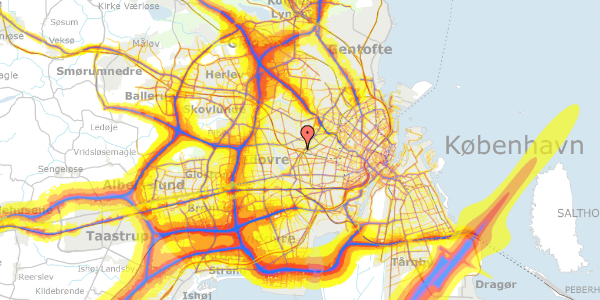 Trafikstøjkort på Jupitervej 22, 2720 Vanløse