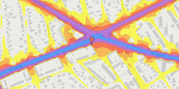 Trafikstøjkort på Jyllingevej 3, 1. , 2720 Vanløse