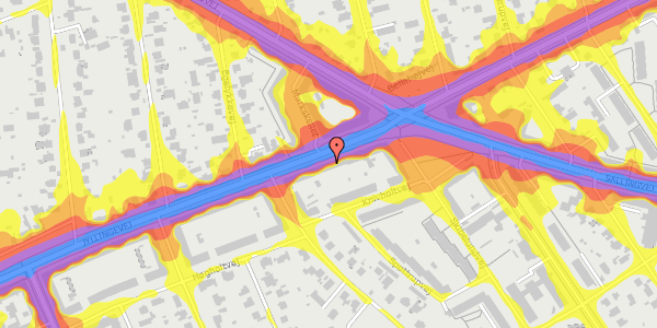 Trafikstøjkort på Jyllingevej 13, 3. th, 2720 Vanløse