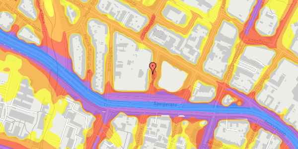 Trafikstøjkort på Jægergade 10, st. , 2200 København N