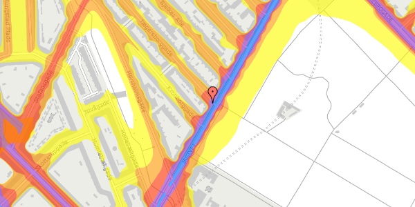 Trafikstøjkort på Jægersborggade 1, kl. th, 2200 København N