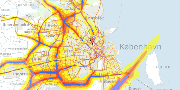 Trafikstøjkort på Jægersborggade 18, 2. th, 2200 København N