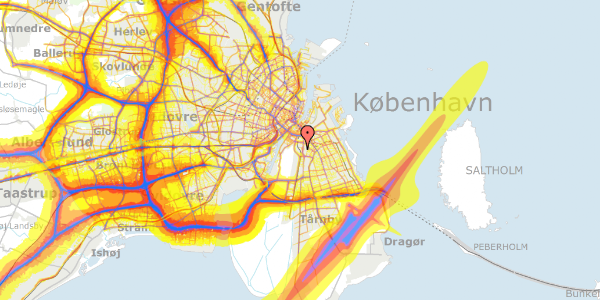 Trafikstøjkort på Kaj Munks Vej 8, 5. tv, 2300 København S