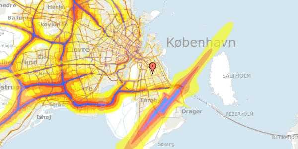 Trafikstøjkort på Kaktusvej 41, 2300 København S