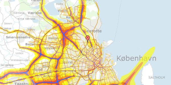 Trafikstøjkort på Kantorparken 13, 3. , 2400 København NV