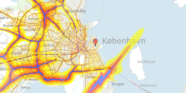 Trafikstøjkort på Kastanjegang 4, 2300 København S