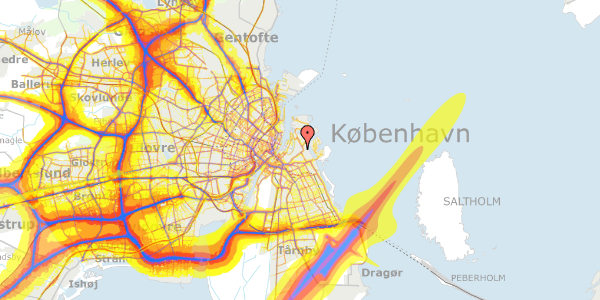 Trafikstøjkort på Kastanjegang 26, 2300 København S