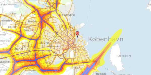 Trafikstøjkort på Kastellet 13A, 1. , 2100 København Ø