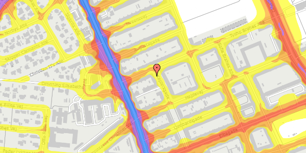 Trafikstøjkort på Keplersgade 2, 1. th, 2300 København S